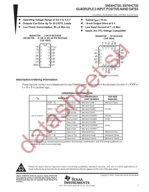 SN74HCT00N datasheet  